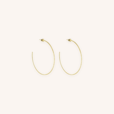 Créoles ciselées GM en acier en jaune - Zag Bijoux