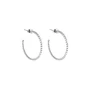PM chiseled silver hoop earrings - Zag Bijoux
