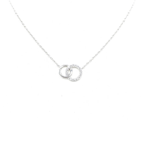 Collier anneaux entrelacés en argent - Pomme Cannelle