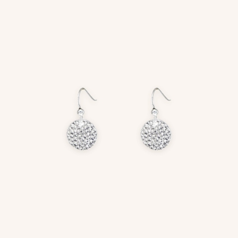 Hammered silver earrings - Pomme Cannelle