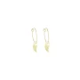 Boucles d'oreilles créoles aile en acier or jaune - Zag Bijoux