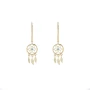 Dream catcher turquoise gold earrings  - Pomme Cannelle