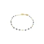 Bracelet stone bille sodalite en acier or jaune - Zag Bijoux