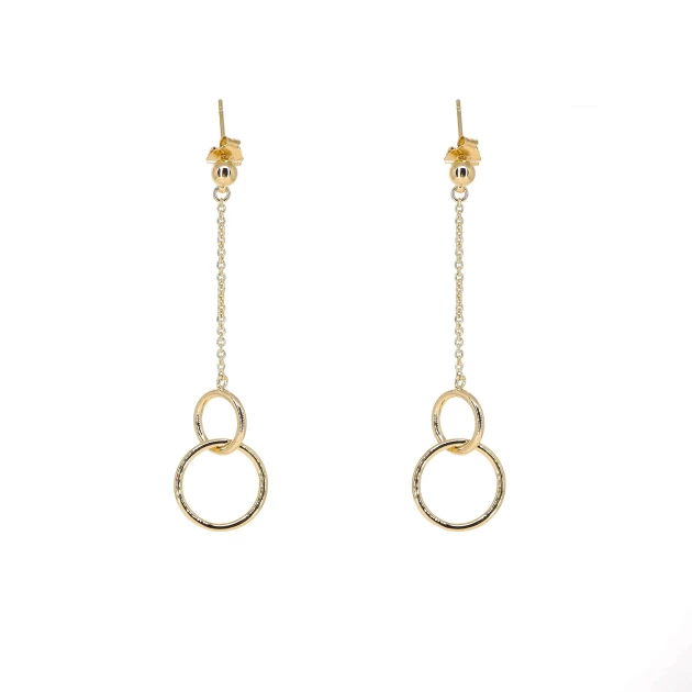 Double circle gold earrings...