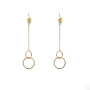 Double circle gold earrings - Pomme Cannelle