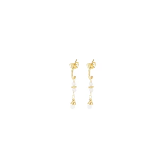 Gold drop earrings - Lucky...