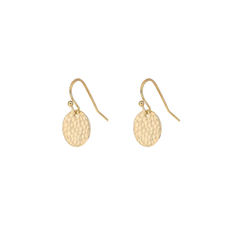 Hammered gold earrings - Pomme Cannelle
