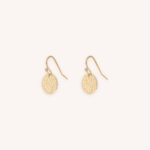 Hammered gold earrings - Pomme Cannelle