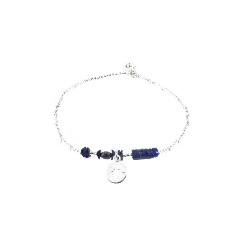 Bracelet élastique étincelle bleu roi - Doriane bijoux