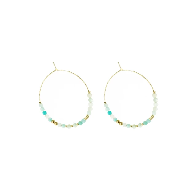 Stone amazonite hoop...