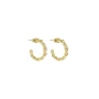 Gold braid hoop earrings - Pomme Cannelle