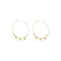 Gold pearl hoop earrings - Pomme Cannelle