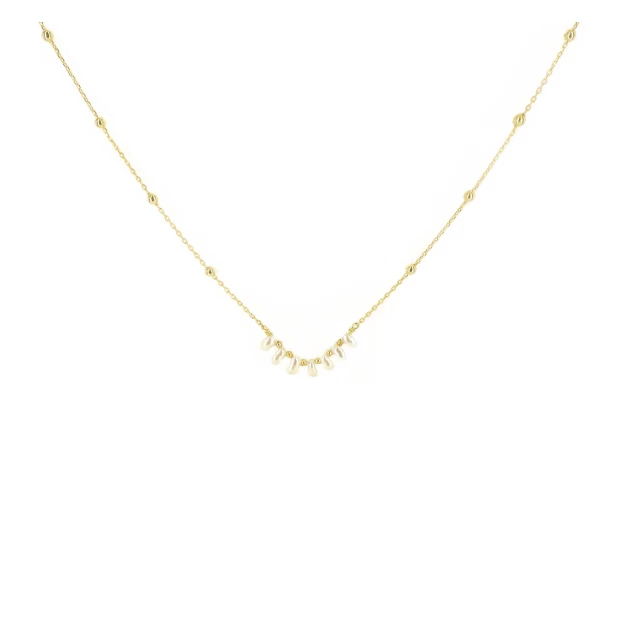 Riviera pearl necklace gold...