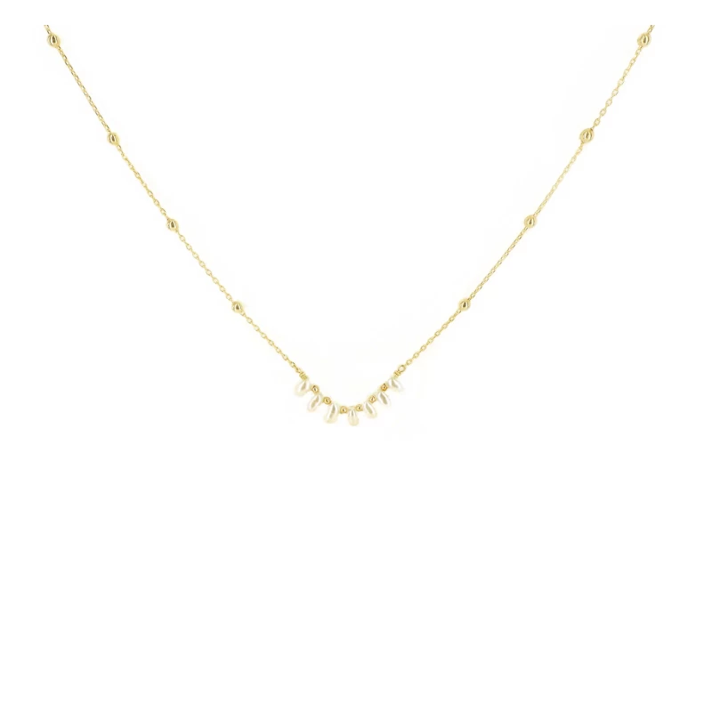 Riviera pearl necklace gold - Pomme Cannelle