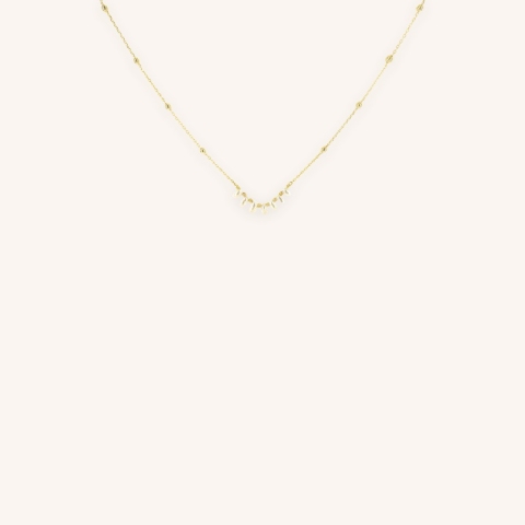 Collier riviera perles en plaqué or - Pomme Cannelle