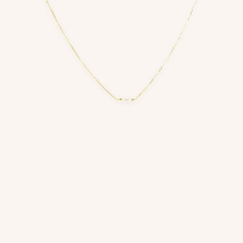 Gold pearl necklace - Pomme Cannelle