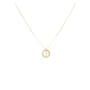 Mother-of-pearl clover circle necklace in gold - Pomme Cannelle