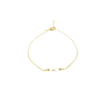 Bracelet pépite de perle en plaqué or - Pomme Cannelle