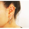 Boucles d'oreilles créoles aile en acier or jaune - Zag Bijoux