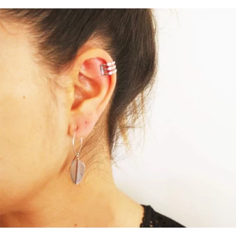 3 row steel ear cuff - Zag Bijoux