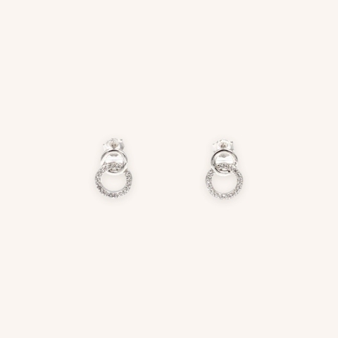 Boucles d'oreilles anneaux entrelacés - Pomme Cannelle