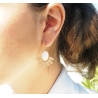 Palm pearly silver earrings - Zag Bijoux