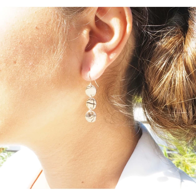 Pastilles gold earrings -...