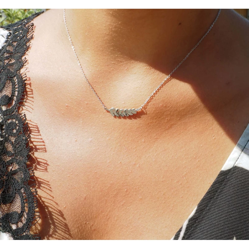 Collier épis en acier jaune - Zag Bijoux Collier épis en acier jaune - Zag Bijoux