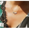 Collier 3 pastilles en acier jaune - Zag Bijoux