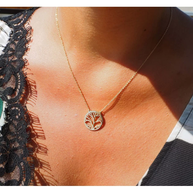 Tree of life gold necklace...