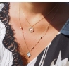 Collier cercle trèfle nacre en plaqué or - Pomme Cannelle