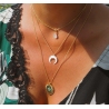 Collier lune nacrée en plaqué or - Pomme Cannelle