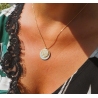 Collier double médailles en plaqué or - Pomme Cannelle