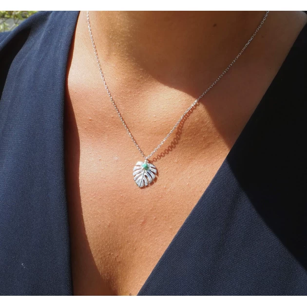 Fern silver necklace - Pomme Cannelle