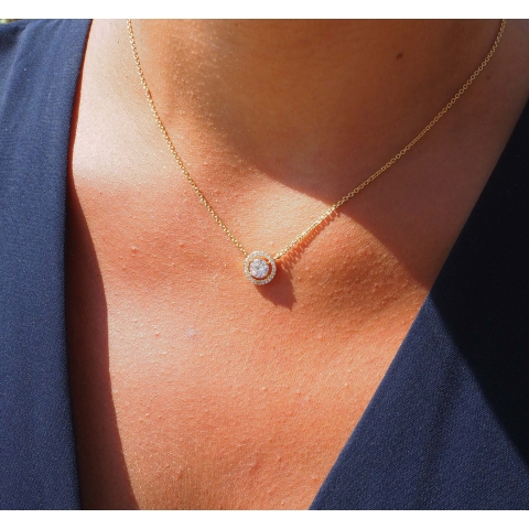Collier classico rond en plaqué or - Pomme Cannelle