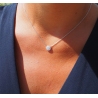 Shiny black silver necklace - Pomme Cannelle