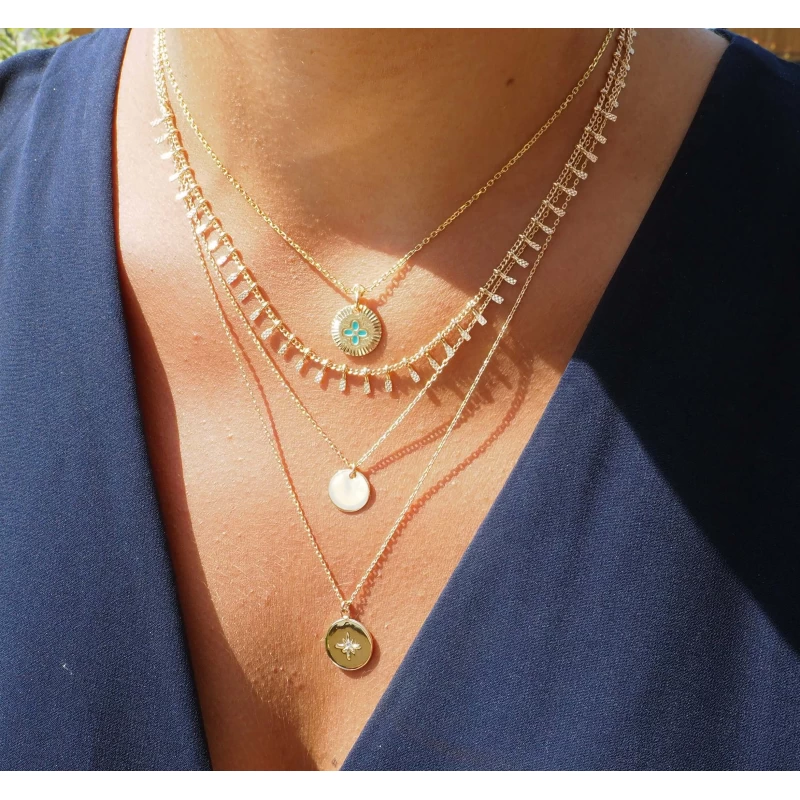 Celestial double gold necklace - Pomme Cannelle Celestial double gold necklace - Pomme Cannelle