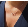 Doucle circle medium silver necklace - Pomme Cannelle