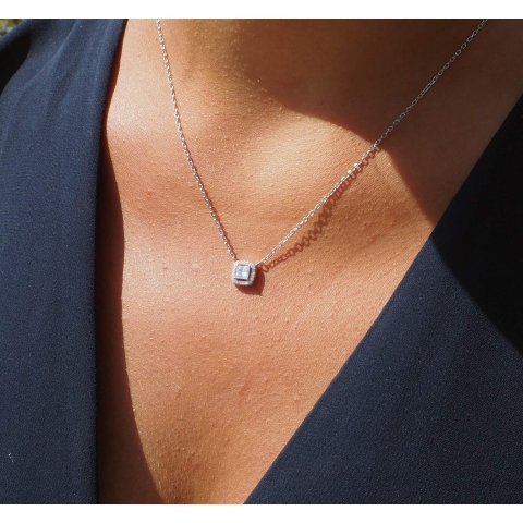 Collier classico carré en argent - Pomme Cannelle