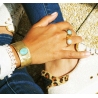 Gloria amazonite gold cuff bracelet - Zag Bijoux