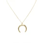 Large horn gold necklace - Pomme Cannelle