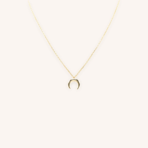 Little horn gold necklace - Pomme Cannelle