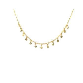 Multi dots gold necklace -...