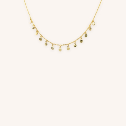 Collier multi pastilles en plaqué or - Pomme Cannelle