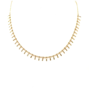 Mini ears gold necklace -...