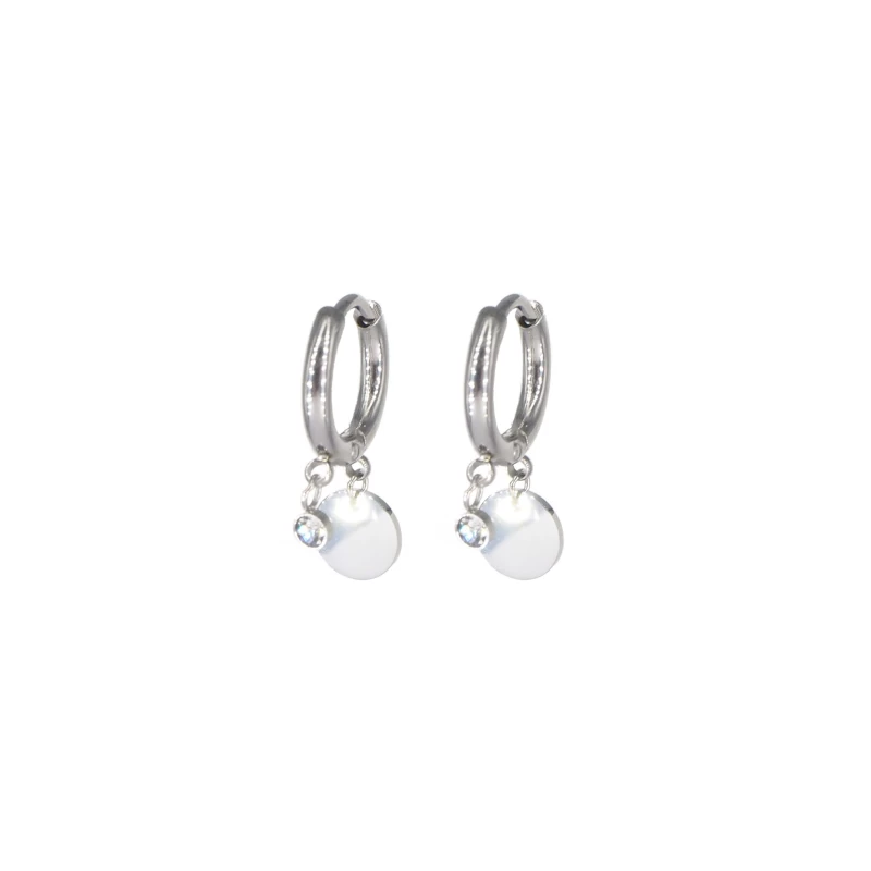 Pastilles mini hoop earrings in steel - Zag Bijoux - Zag Bijoux