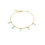 Bracelet perle amazonite en acier jaune - Zag Bijoux
