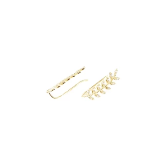 Gold laurel earrings - Pomme Cannelle