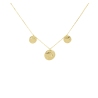 Necklace 3 gold hammered pastilles - Pomme Cannelle