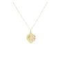 Baroca leaf necklace in gold plated - Pomme Cannelle